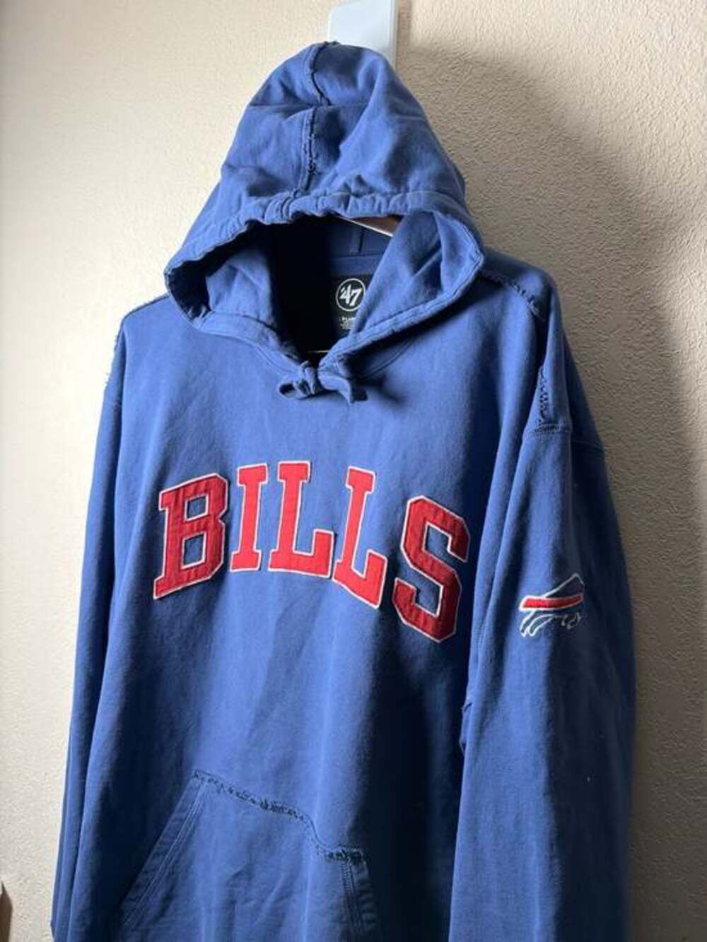 Buffalo Bills‎ '47 Brand Royal Blue Lacer Pullover Hoodie Cotton French Terry XL